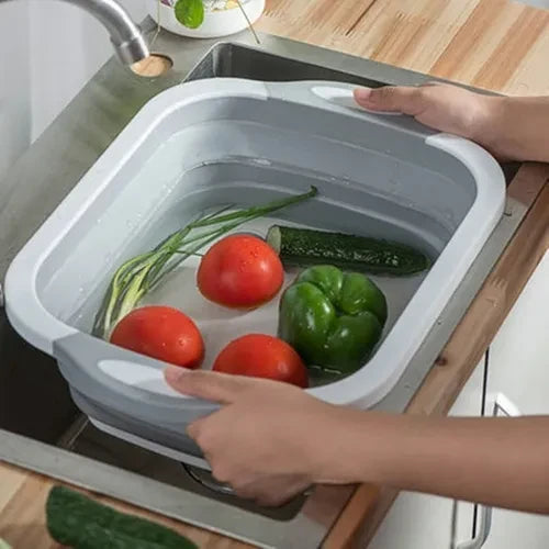 Tabla multifuncional con escurridor