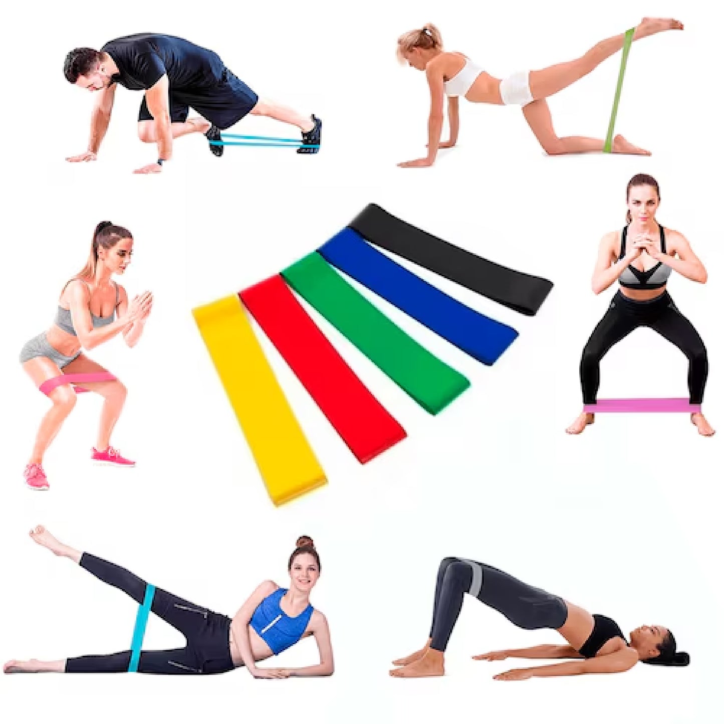 Bandas elásticas para ejercicio (5 unidades)