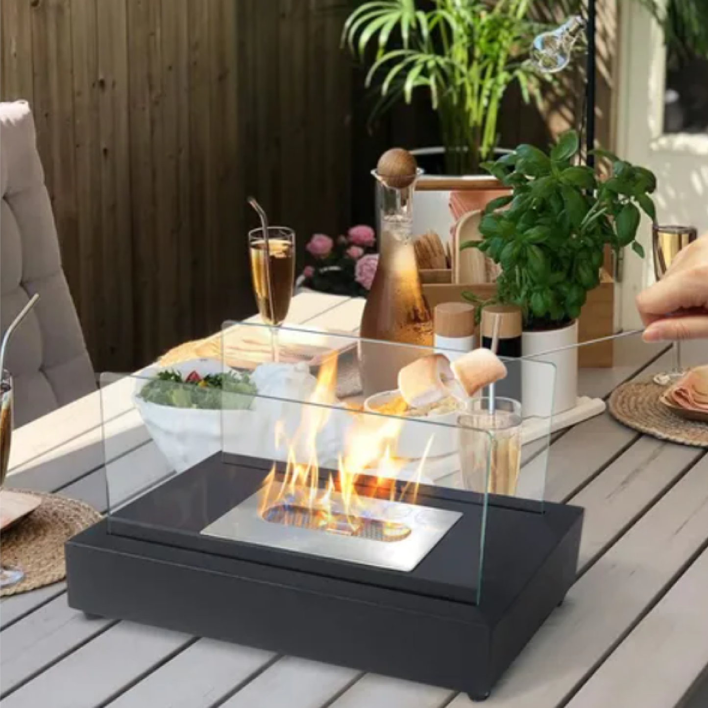 Chimenea de mesa portátil