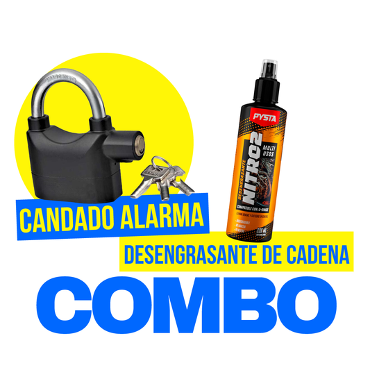 Kit desengrasante Pysta Nitro 2 + candado alarma
