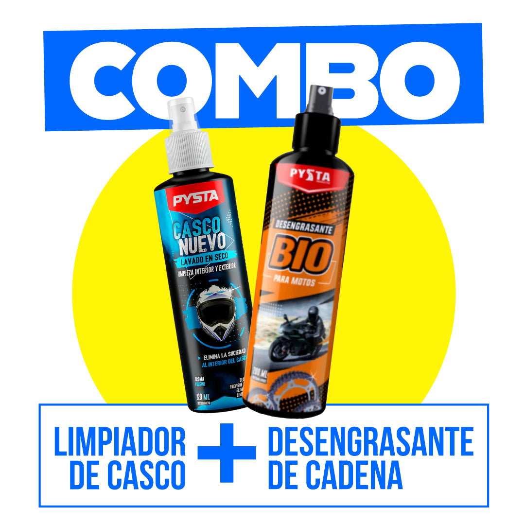 Combo Pysta desengrasante + limpiador de casco