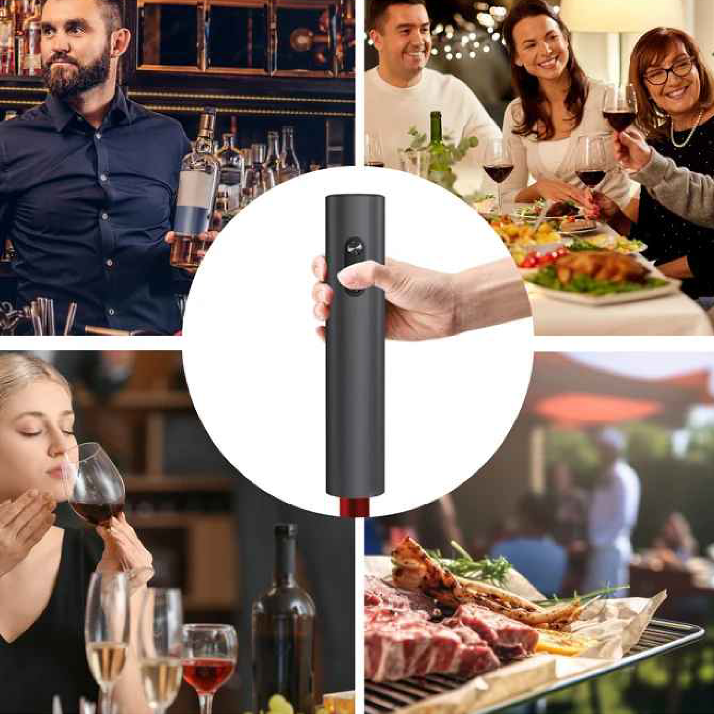 Kit descorchador de vinos eléctrico