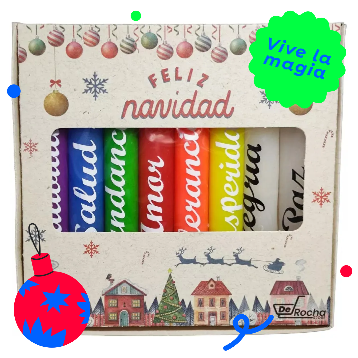 Velas navideñas X8 unidades