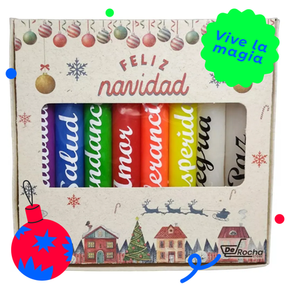 Velas navideñas X8 unidades