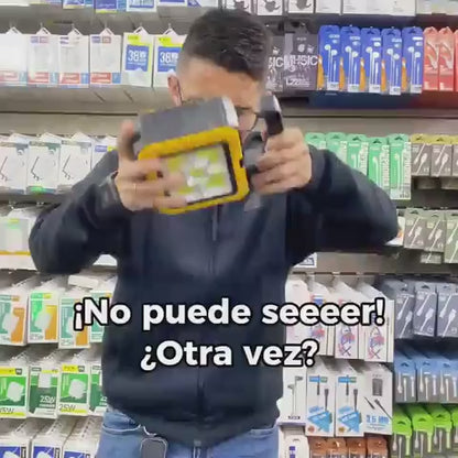 Kit de herramientas y linterna con panel solar